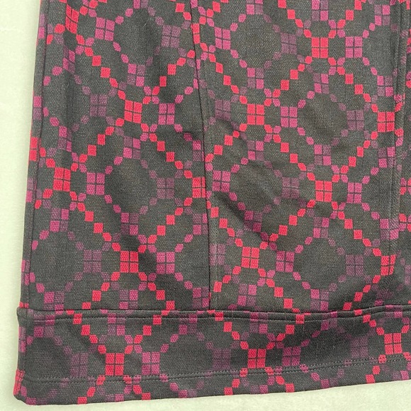 Free People Stretch Skirt‎ Black Purple Pink Comb Pattern, Size Small - Picture 8 of 10